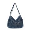 Denim One-Shoulder-Tragetasche im koreanischen Stil 2026 - Vielseitig, großes Fassungsvermögen für Arbeit/Uni