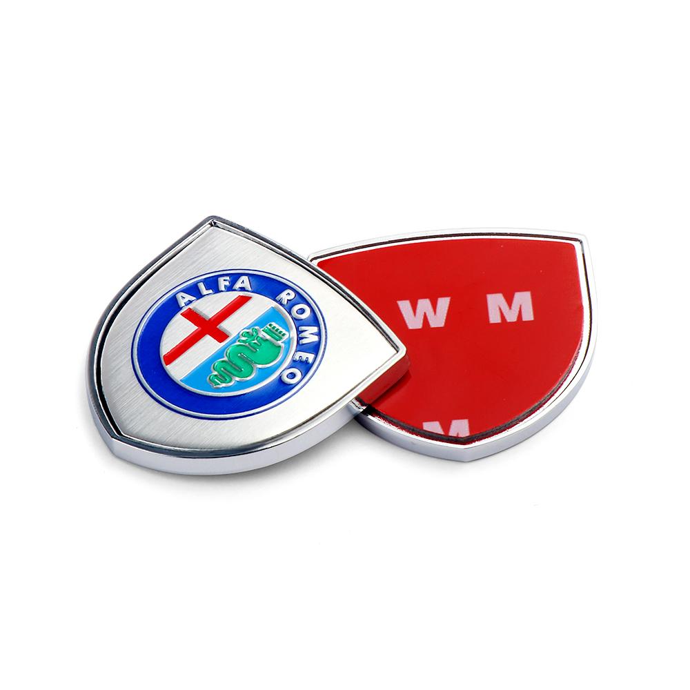 YYCE3 1pc 3D Metal Shield Emblem Car Window Trunk Decor Sticker For Alfa Romeo Logo 159 Giulietta Mito 147 F1 Stelvio Volante Styling