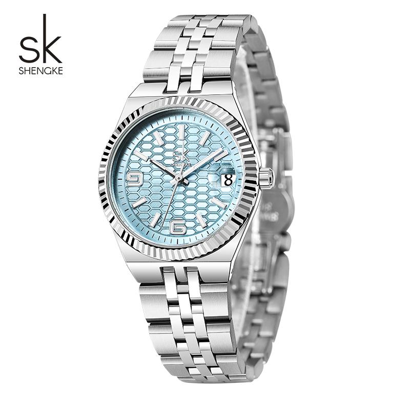 SHENGKE Fashion Design Ladies Watches Top Luxury Women's Quartz Wristwatches Best Gifts Clock for Wife,Family,Friend