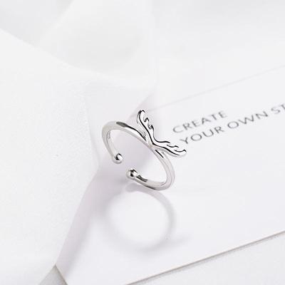 Mori Stil Koreanischer Geweih Offener Ring - Frisch & Schlicht Weihnachtsgeschenk