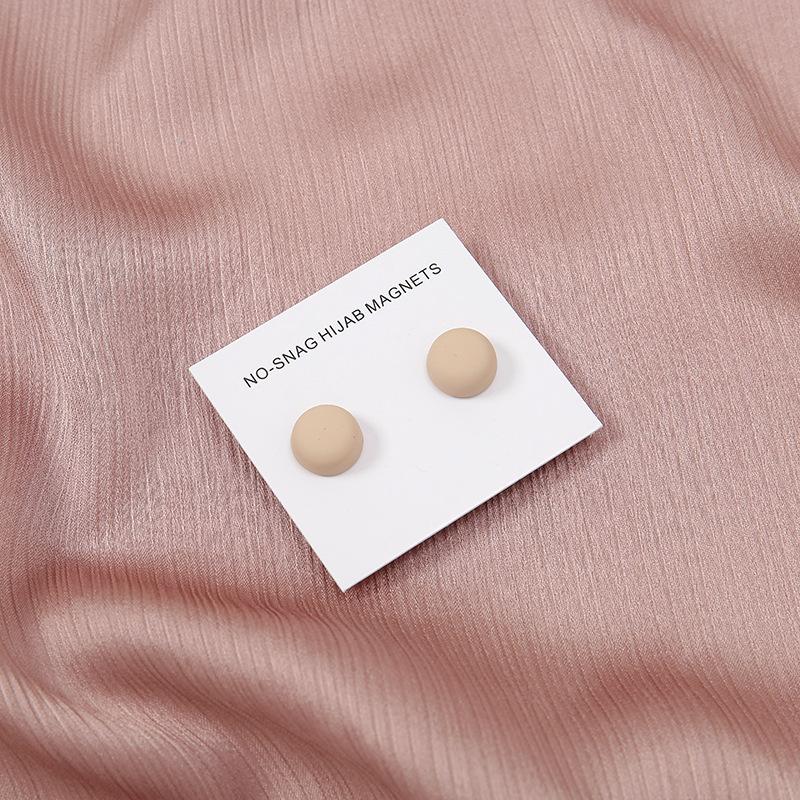 Fashion Matte Silk Scarf Hijab Magnetic Brooch Hijab Round Clip For Women Shawl Muslim Strong Magnetic Button Turban Accessories