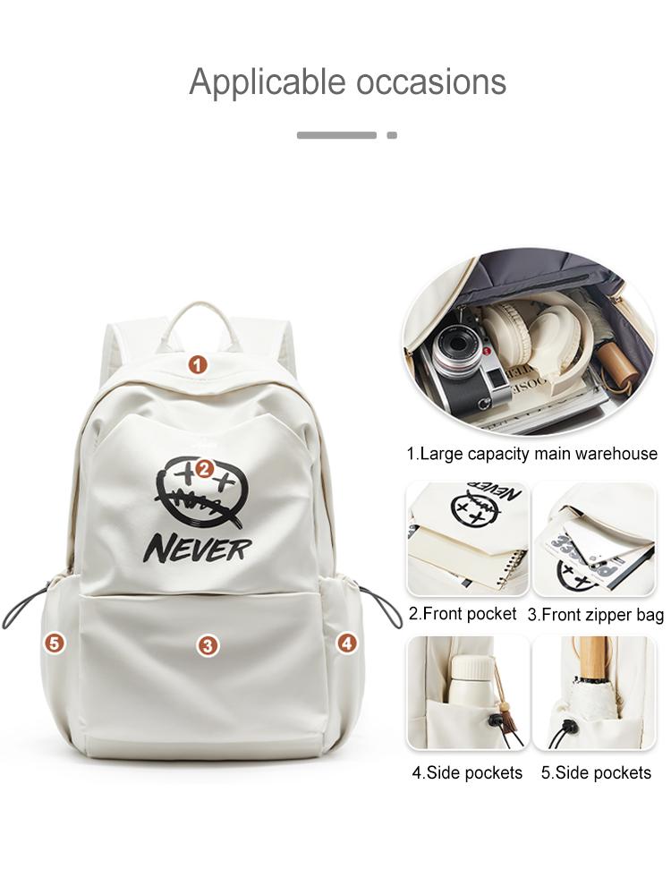 Large Capacity School Backpack for Women Casual Travel School Bags with Print, 14 Inch Laptop Backpack for Teenage Girls & Boys