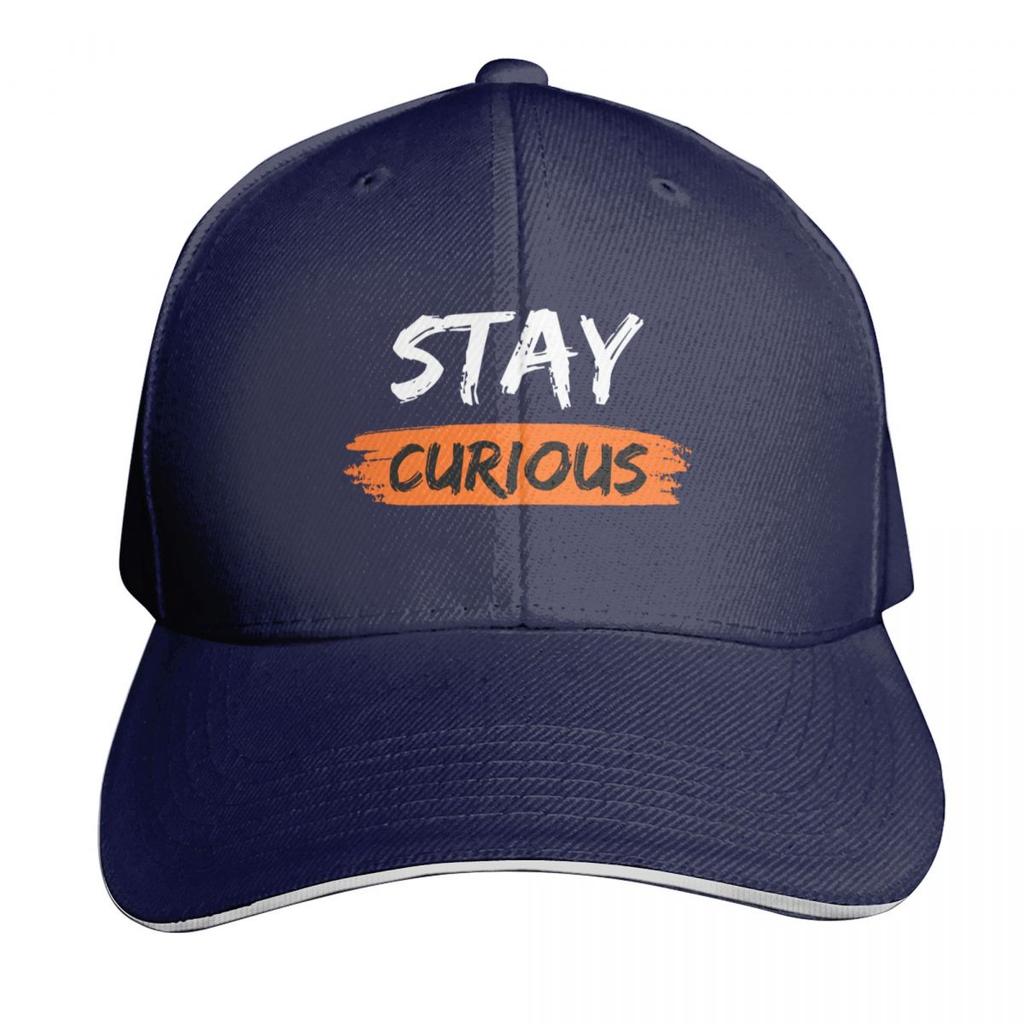 Stay Curious Baseball Cap Funny Hat Fashion Beach Hip Hop Golf Cap Womens Beach Visor Unisexs