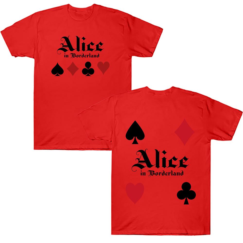 

Хлопковые футболки Alice In Borderland Женские Мужские Харадзюку Аниме Футболка Alice In Borderland 3 Графическая Одежда Уличная Мода Футболка с Коротким Рукавом XXL красный