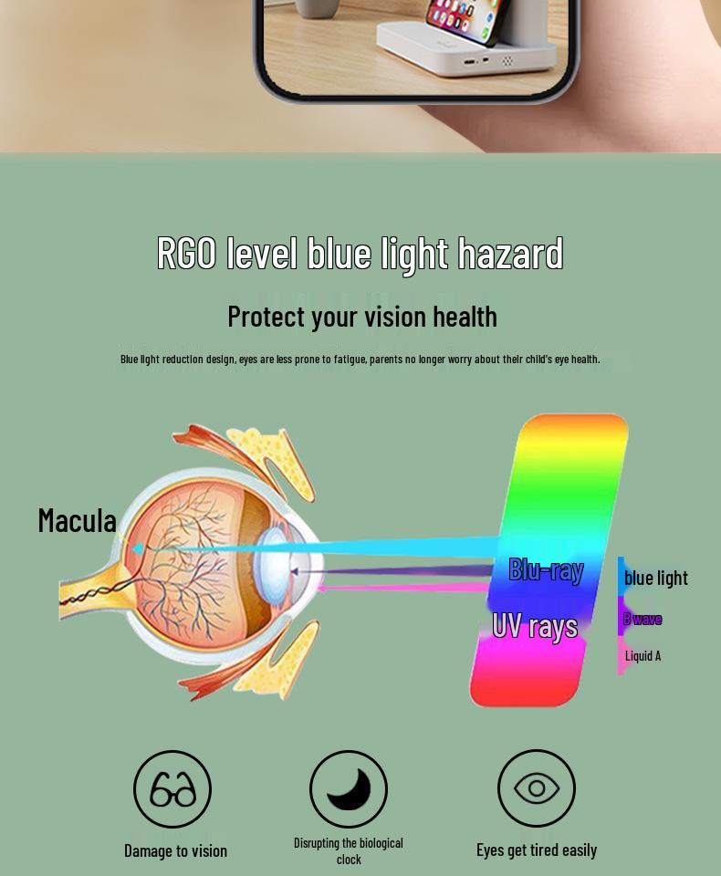 Rechargeable LED Eye-Protection Desk & Bedside Lamp with Pen Holder