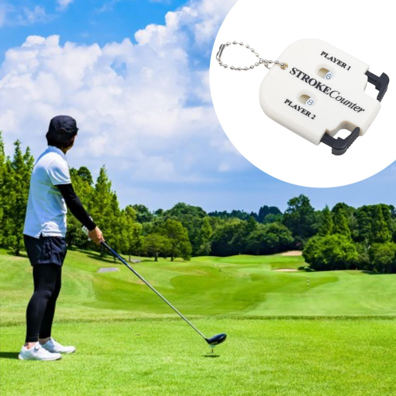 

2 Digit Golf Stroke Counter, Manual, , with Keychain, Portable, for Games And Sports білий
