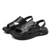 Sandals men's summer new beach shoes genuine leather cool slippers soft sole men's sandals trend one shoe two wear leather sandals