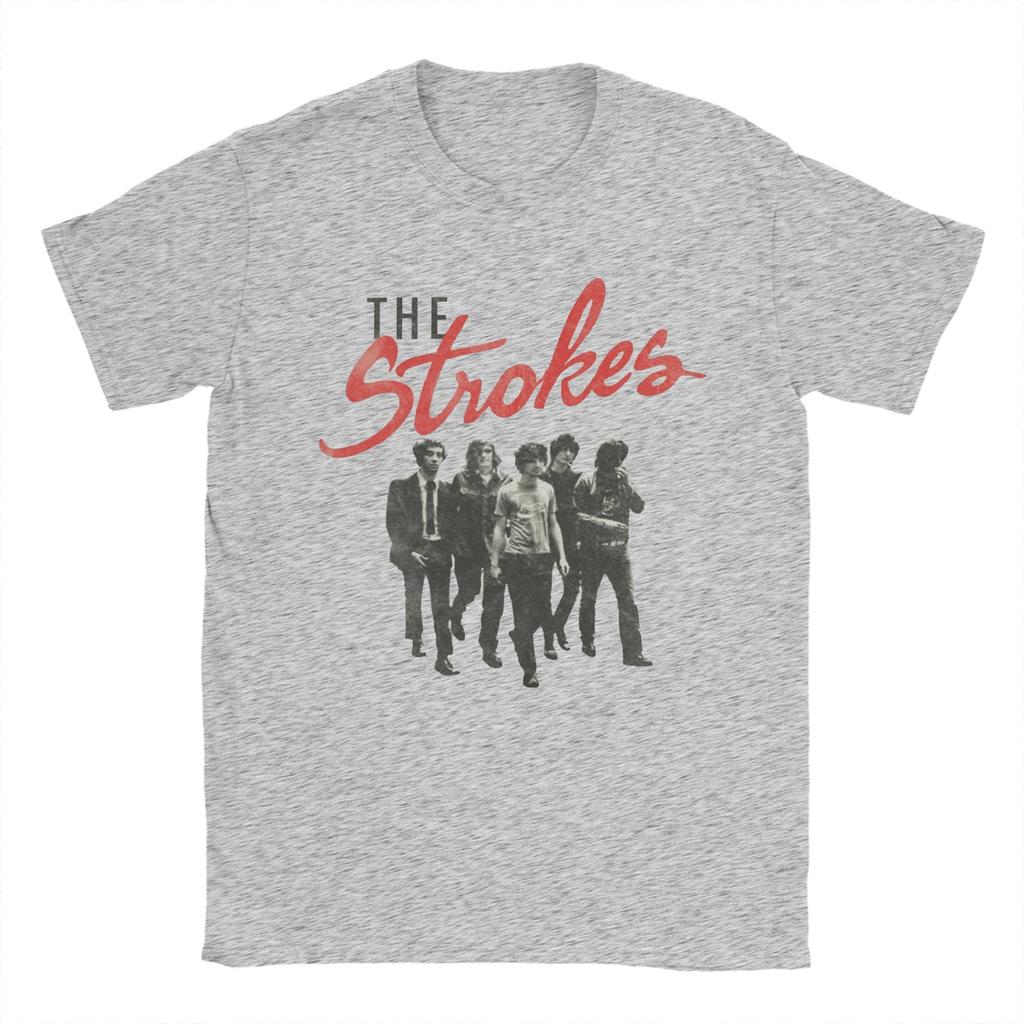 Unisex TShirt The Strokes Band Vintage Cotton Tees Short Sleeve T Shirts Crew Neck Tops Party