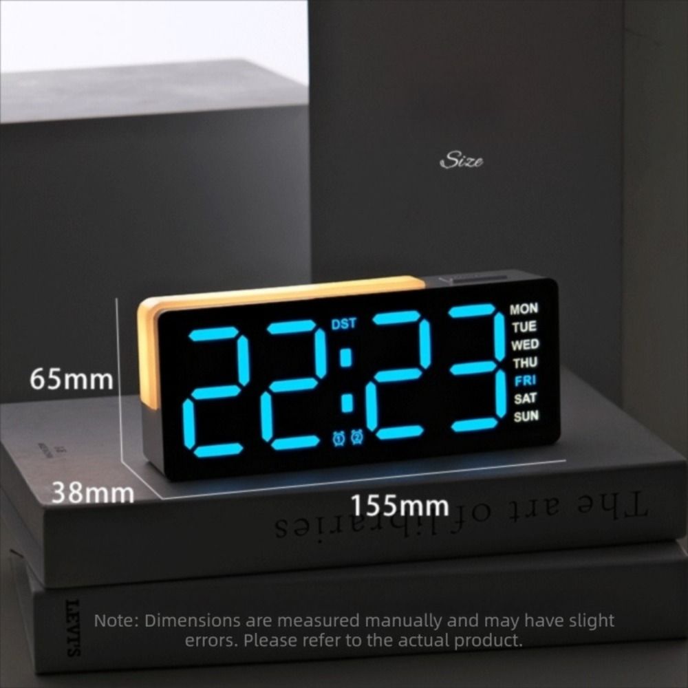with Calendar Bedside Alarm Clock Temperature Electronic Digital Clocks LED Night Light Clock  Home
