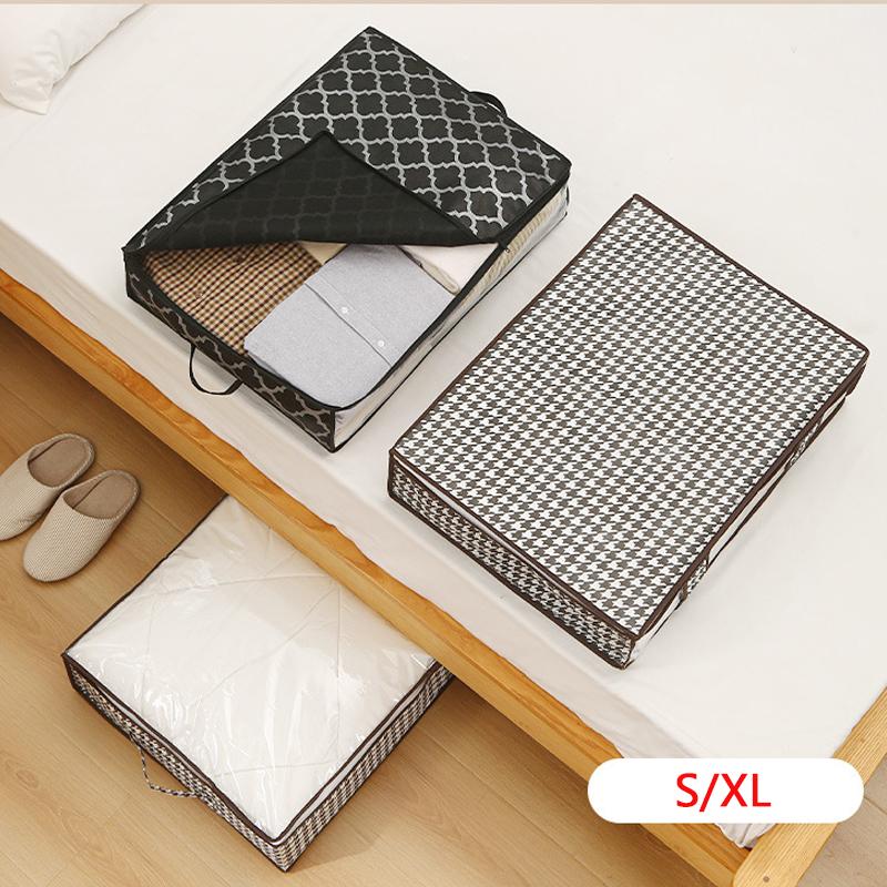 Underbed Storage Bag Large Capacity Transparent Foldable Clothes Quilt Pillow Wardrobe Organizer Sundries Storage Bag