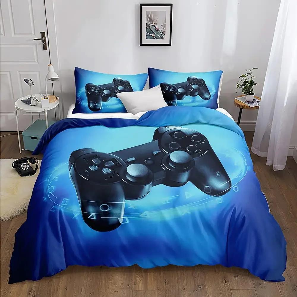 Gamer Bedding Sets For Boys Gaming Duvet Cover Set Video Games Comforter Cover Playstation Designs Bed Set With Pillowcase