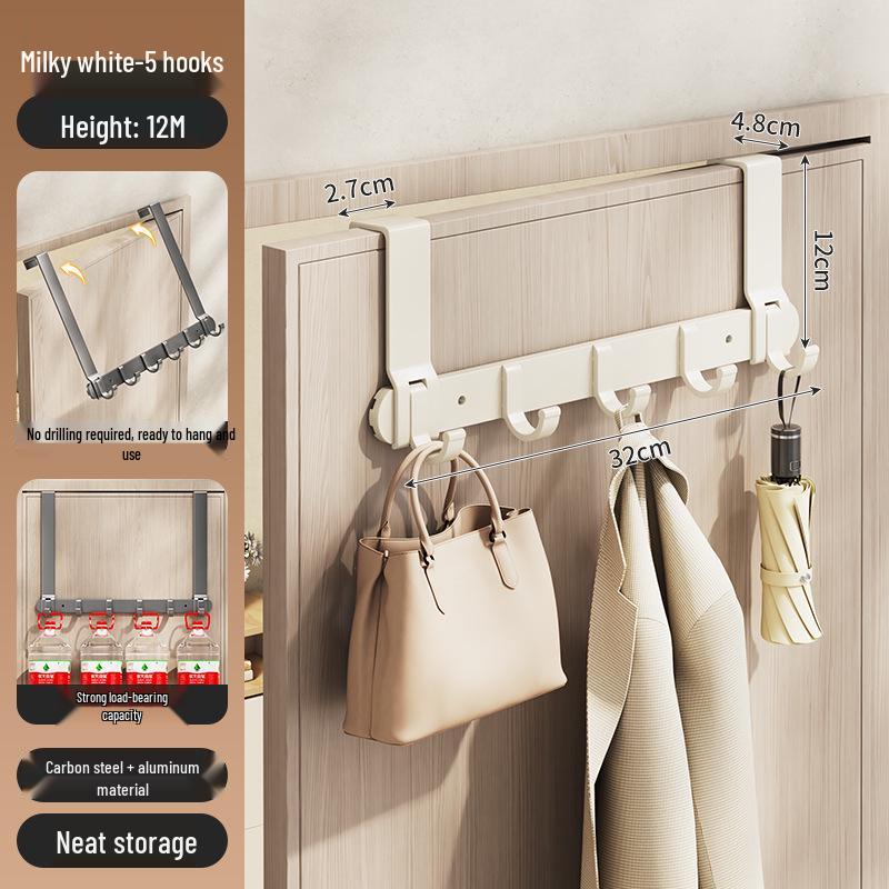Silent Adhesive Wall-Mounted Clothes Hanger Hook for Bedroom Doors