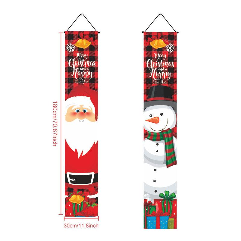 Christmas Outdoor Door Banner Flag Merry Christmas Porch Sign Decorative for Home Yard Front Door Navidad Natal Gift New Year