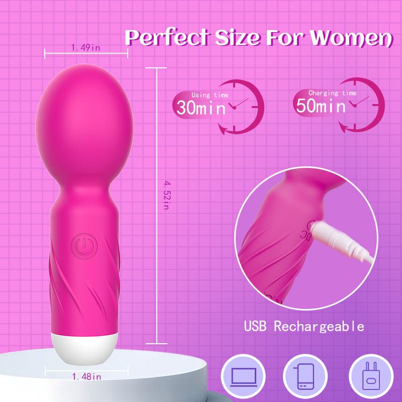 Powerful Magic Wand Vibrators for Women Nipple Clitori Stimulator Mini AV Stick Vibrator  G Spot Massager Female Adult Sex Toys