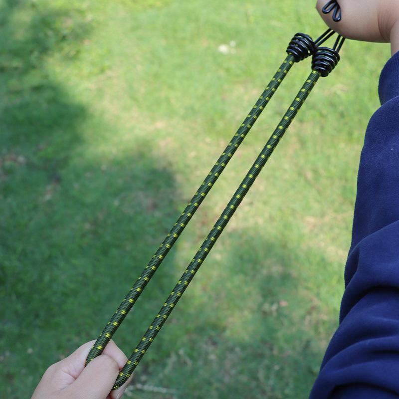 Bungee Cords With Coated Hooks, Heavy Duty Outdoor Bungee Straps With Load Capacity Metal Hook for Camping