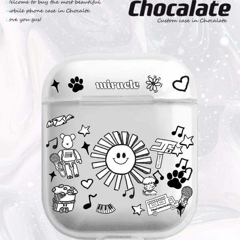 

Graffiti Style Minimalist Cute Headset Protective Cover JJ Earphone Case Airpods4 \3\2\1 One Two Three Generation Pro Earphone Sleeves Airpodspro2 Apple AirPods 4 JJ headset