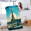 Eiffel Tower Beach Towel Colorful Bath Towels for Girl Microfiber Quick Dry Sand Free Beach Yoga Spa Gym Pool