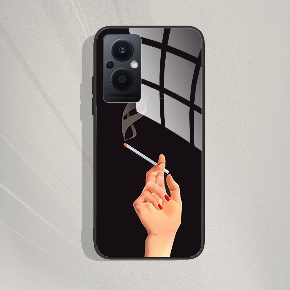 Per OPPO Reno 8 Lite 5G Custodia Cover Reno 7Lite Paraurti per Telefono Custodia in Vetro Temperato Per OPPO Reno7 Lite / Reno8 Lite Fundas Capa