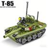 Military T-85 Main Battle Tank Vehicles Army Soldier Figures Building Blocks Kids Toys For Children Boy Gift
