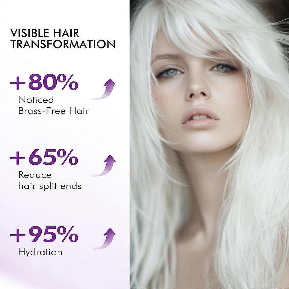 Lila Haarmaske 500ml Kollagen Tiefenpflegend Leave-in Behandlung für Feuchtigkeit und Frizz-Kontrolle
