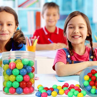 100 Pcs Counting Balls 2cm Small Smooth Lightweight Different Colors Educational Counting Toy Preschool Learning Tool with Storage Tube