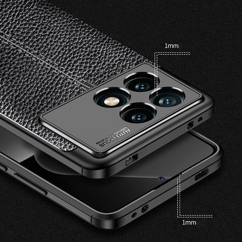 For Xiaomi Redmi K70E 5G/Poco X6 Pro 5G Case Anti-drop TPU Litchi Texture Cell Phone Cover