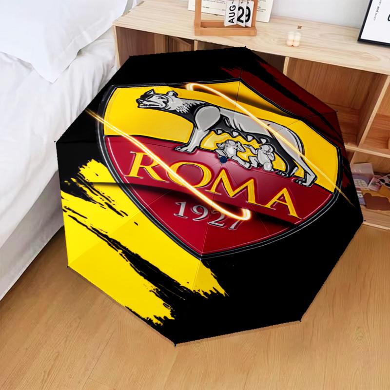 1PC Rome Wolf Football club Printed Umbrella Folding umbrella, automatic umbrella 8-Frame for Travel, camping Fan gifts Christmas Gifts