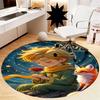 Custom Name The Little Prince Printed Round Rug Carpet Chair Rug Area Rug Entryway Doormats,for Office Chair Living Room Bedroom Kitchen Room.