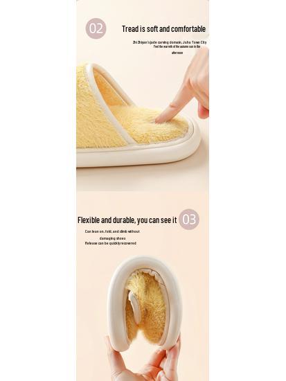 Clearance: Women's Thick Sole Furry Slippers, Warm Non-Slip for Outdoor and Home.