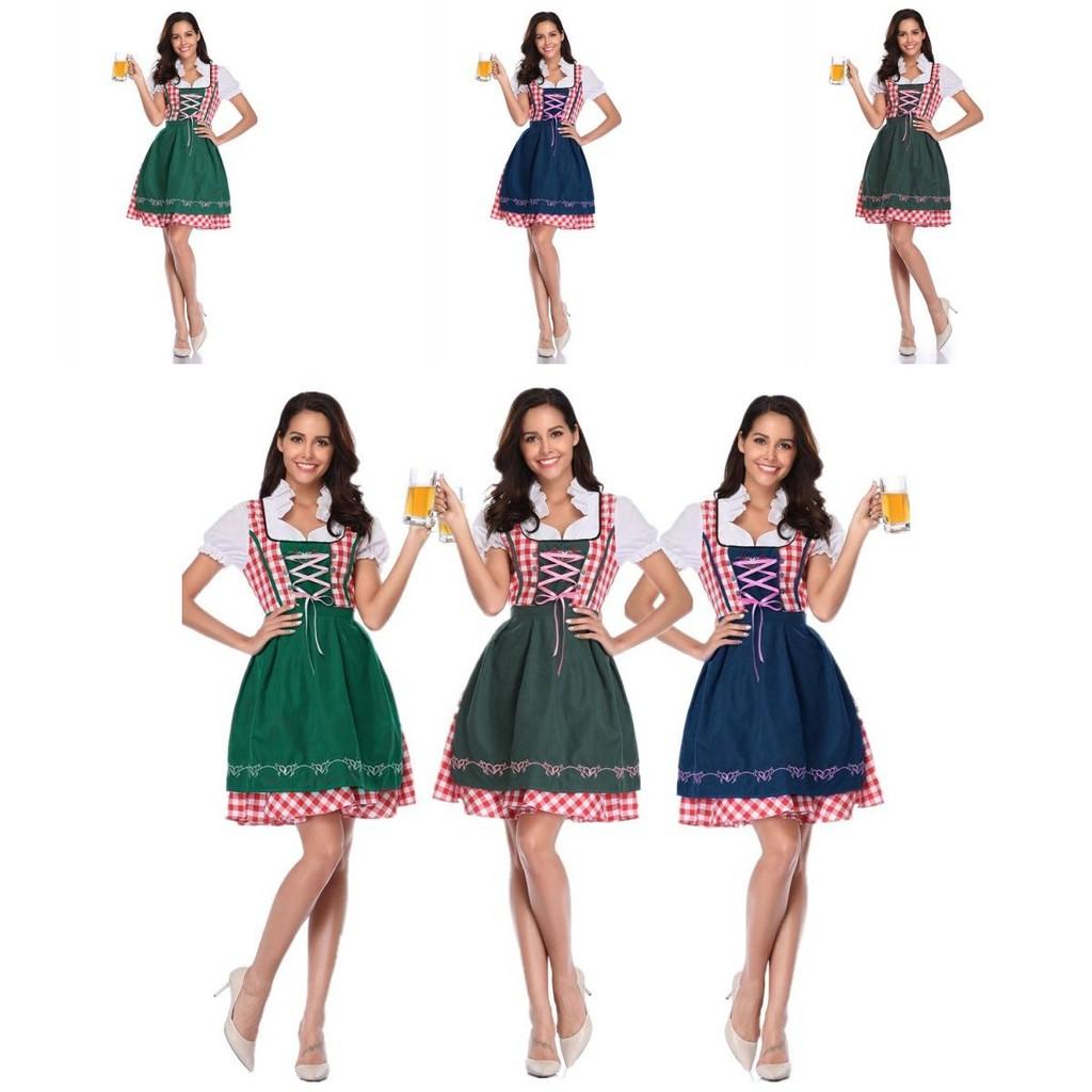 Stilvolles Bayerisches Trachtenkleid in Übergröße für Oktoberfest- und Halloween-Veranstaltungen