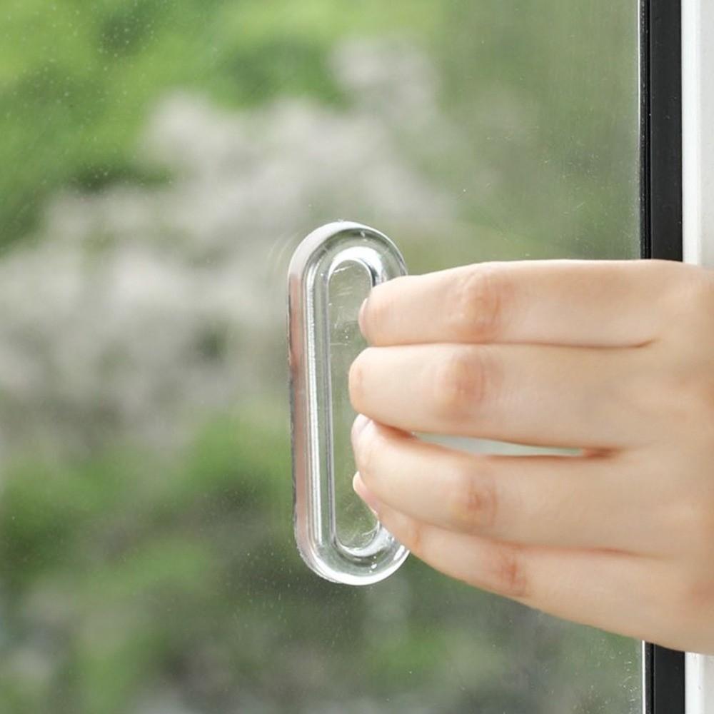 4pcs Transparent Drawer Handle Soft Rubber Glass Door Handle Versatile Sliding Door Handle  Home Use