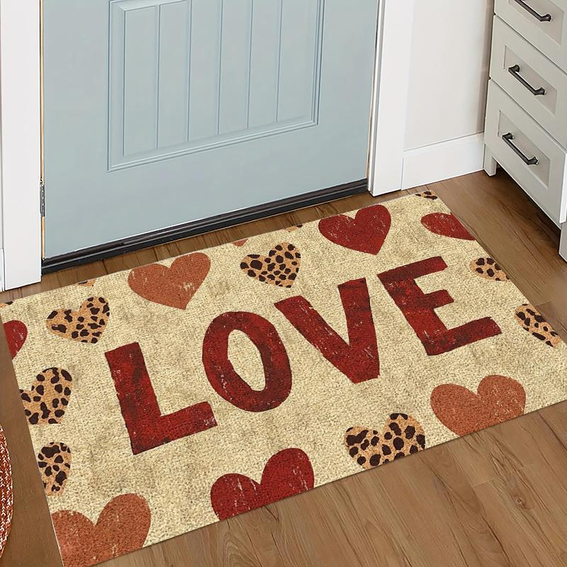 The Heart-shaped Pattern Carpet Is Suitable for Decoration In Living Rooms Bedrooms and Lounges Machine Wash Anti-slip Area Rug