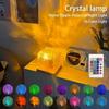 16-color RGB flame rotating table lamp, dynamic watermark, suitable for all room types, party décor mood night light