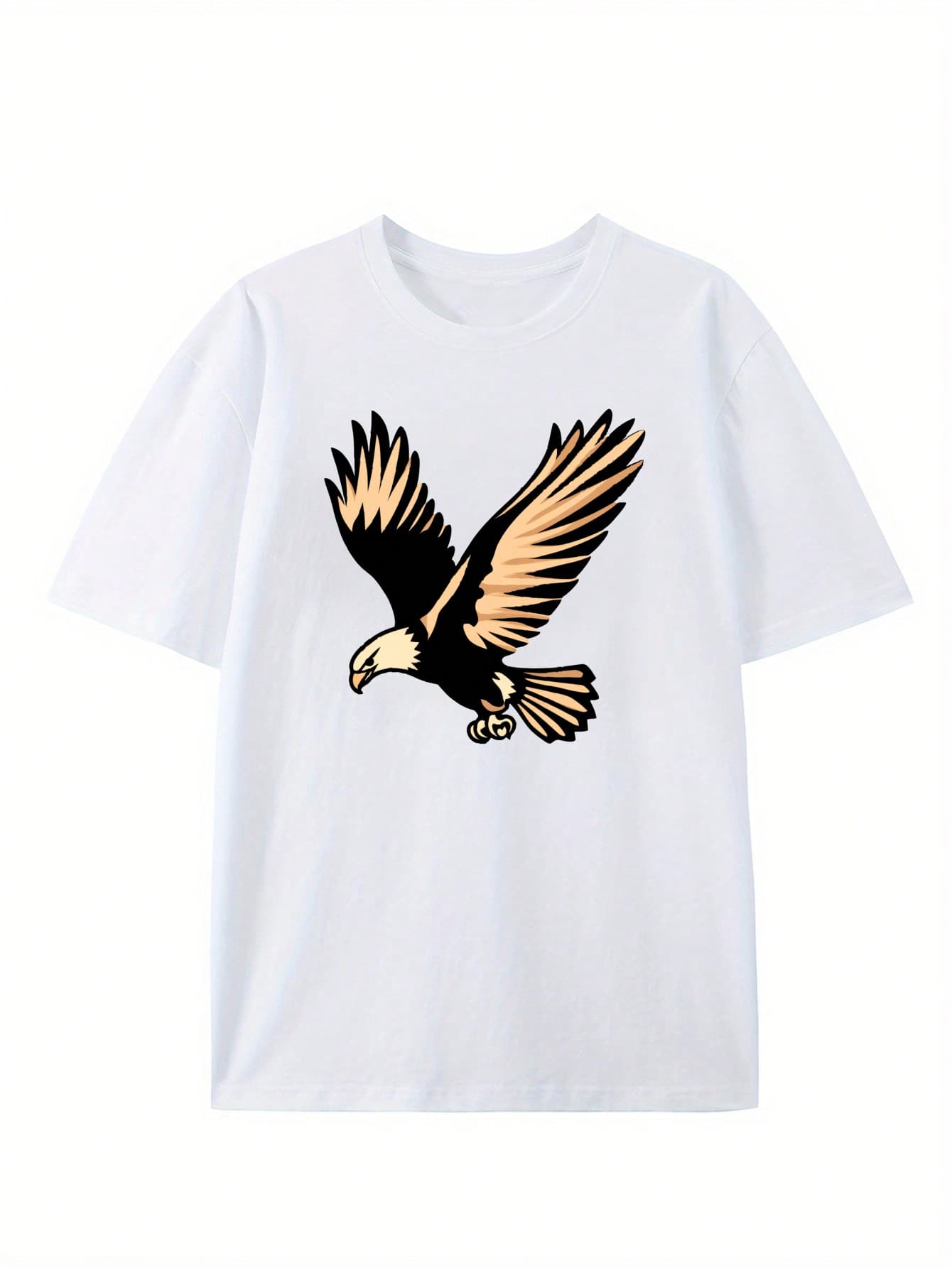 

Unisex s White T-Shirt With Eagle Graphic Design XL