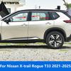 For Nissan X-trail Xtrail Rogue T33 - 2024 2025 Stainless Window Center B C Pillar Posts Cover Trim Exterior Accessories