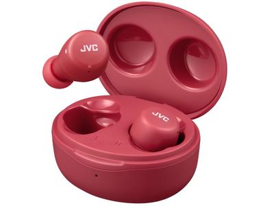 JVC Kenwood HA-A5T-R Wireless Bluetooth Earbuds, Compact and Lightweight, Up To 15 Hours of Playback, Bluetooth Ver. 5.1 Compatible, Red