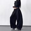 Korean Retro Hip-Hop Slimming Winter Sweatpants for Women – Curved Leg, Loose Fit