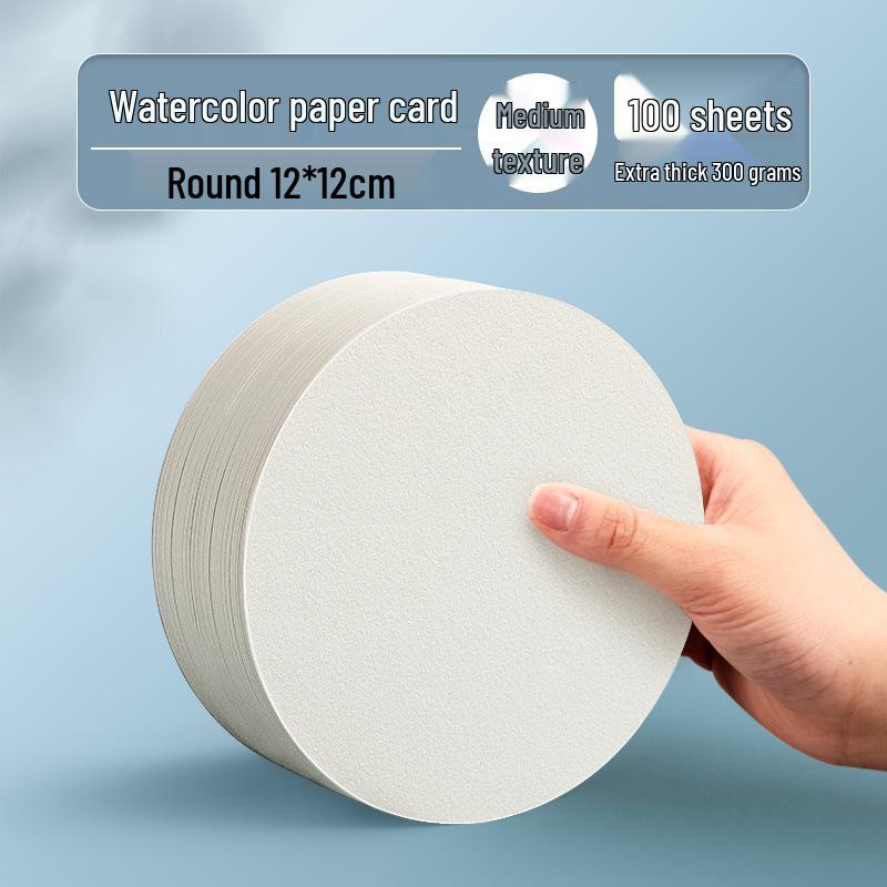 300g Cărți poștale acuarelă: Hârtie din pastă de lemn cu textură medie rotundă și pătrată