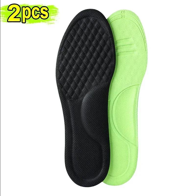 4pcs Nano Memory Foam Orthopedic Insoles for Shoes Antibacterial Deodorization Sweat Absorption Insert Sport Shoes Running Pads