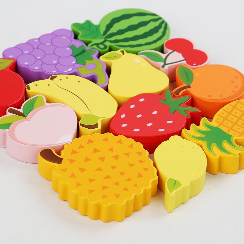 3D Cartoon Pairing Puzzle Board Game Variety Puzzles Logical Thinking Enlightenment Wooden Early Education Toys For Children