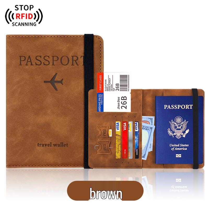 PU Leather Cross-Border Travel Passport Holder & Document Protector