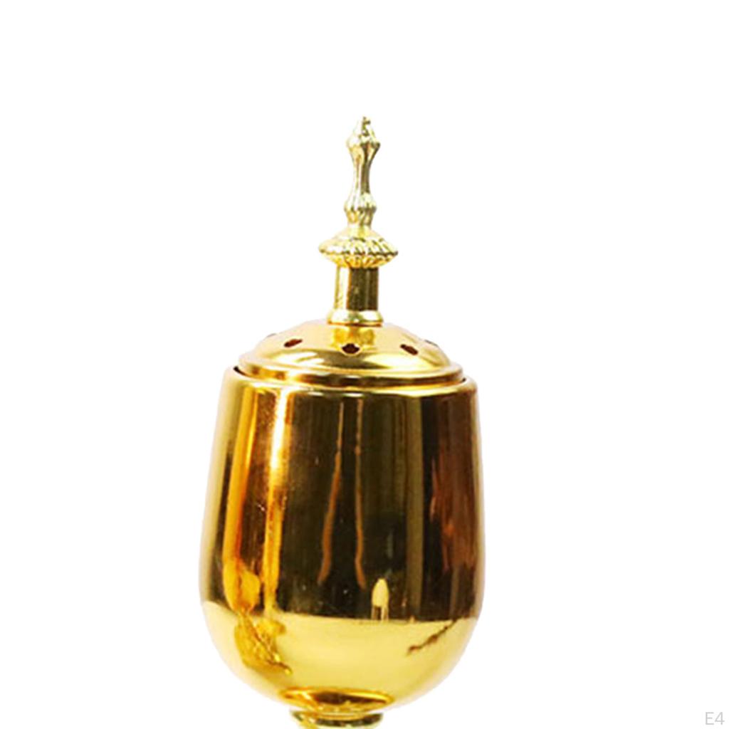 Burner Gold-plated Censer Cone Holder Ornaments Crafts Decor