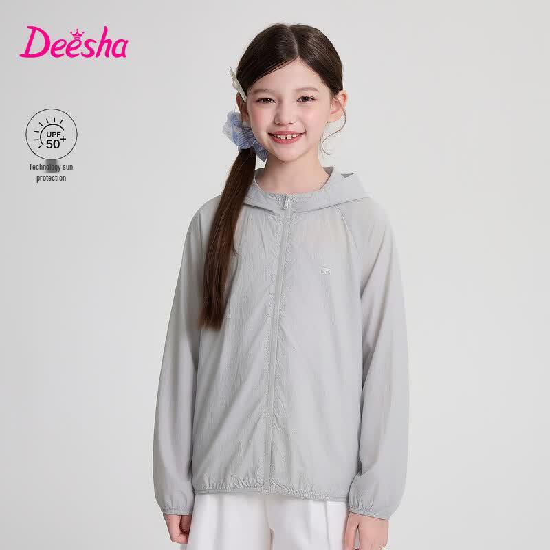 Deesha Leichte Kapuzen-Sonnenjacke für Mädchen mit Wolkengefühl