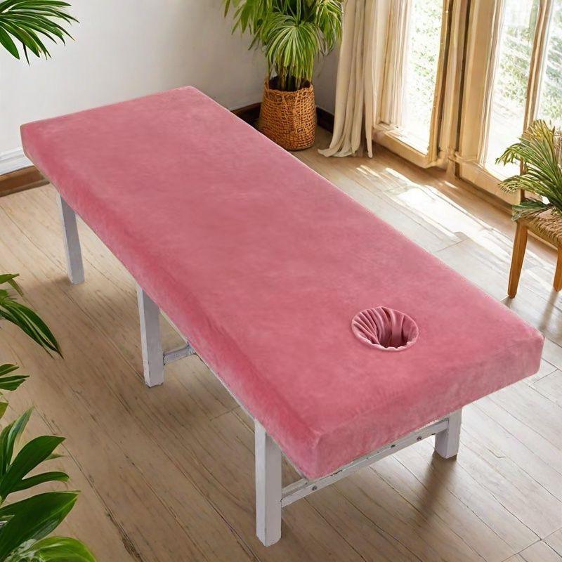 Kristall-Samt Spannbettbezug mit Loch für Massage-Therapie-Kliniken