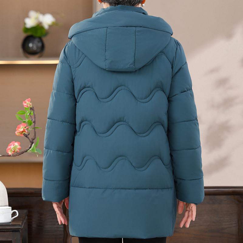 Marime Plus 2XL-7XL Mantouri de iarnă pentru femei de vârstă mijlocie, cu glugă, haine groase, calde, elegante, parkas, jachete pentru femei