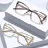 TR90 High Quality Reading Glasses For Women Fashion Square Gradient Eyeglasses Blue Light Filter Large Presbyopic Glasses