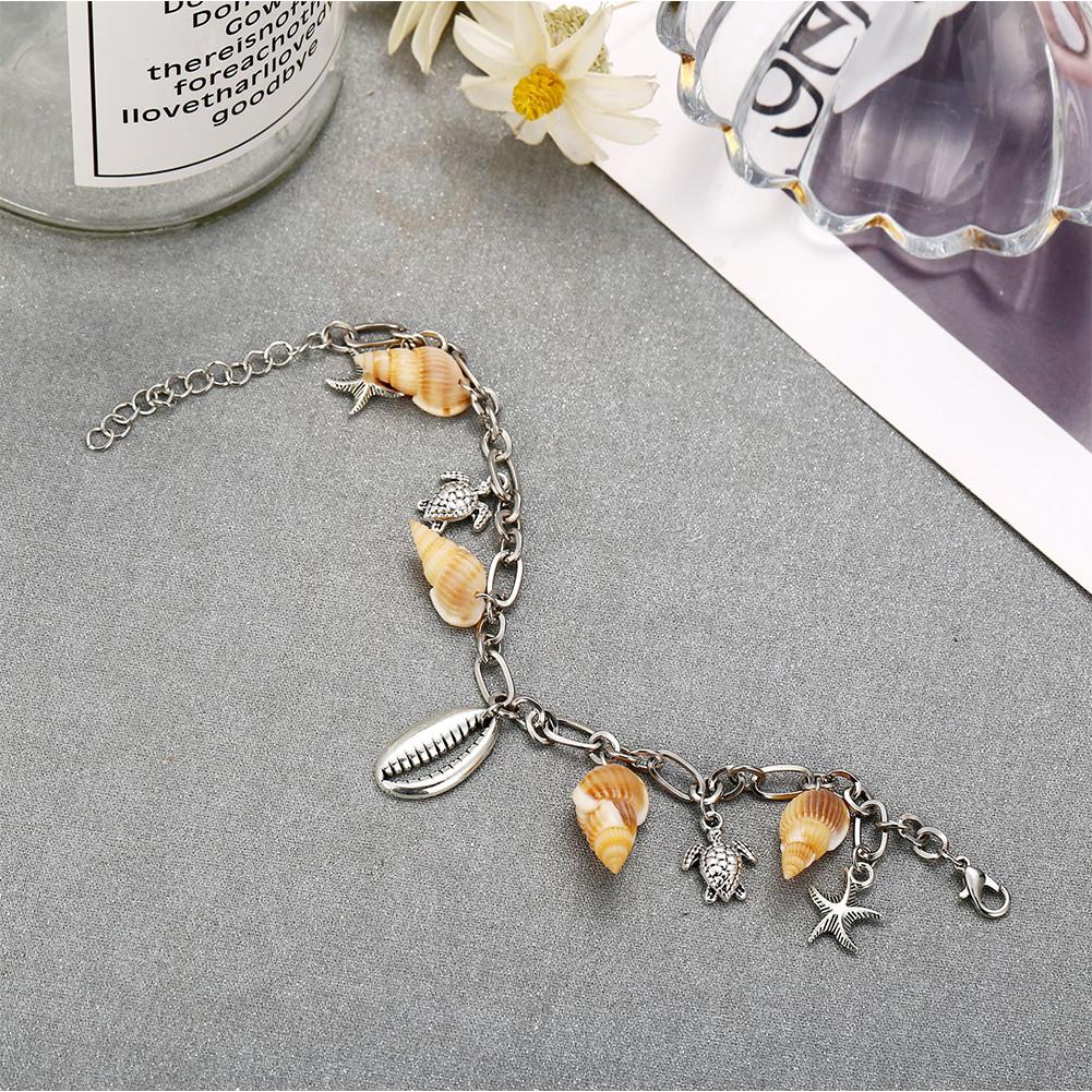 1PC Women Metal Turtle Shell Pendant Anklet Vintage Style Beach Wear Ankle Chain