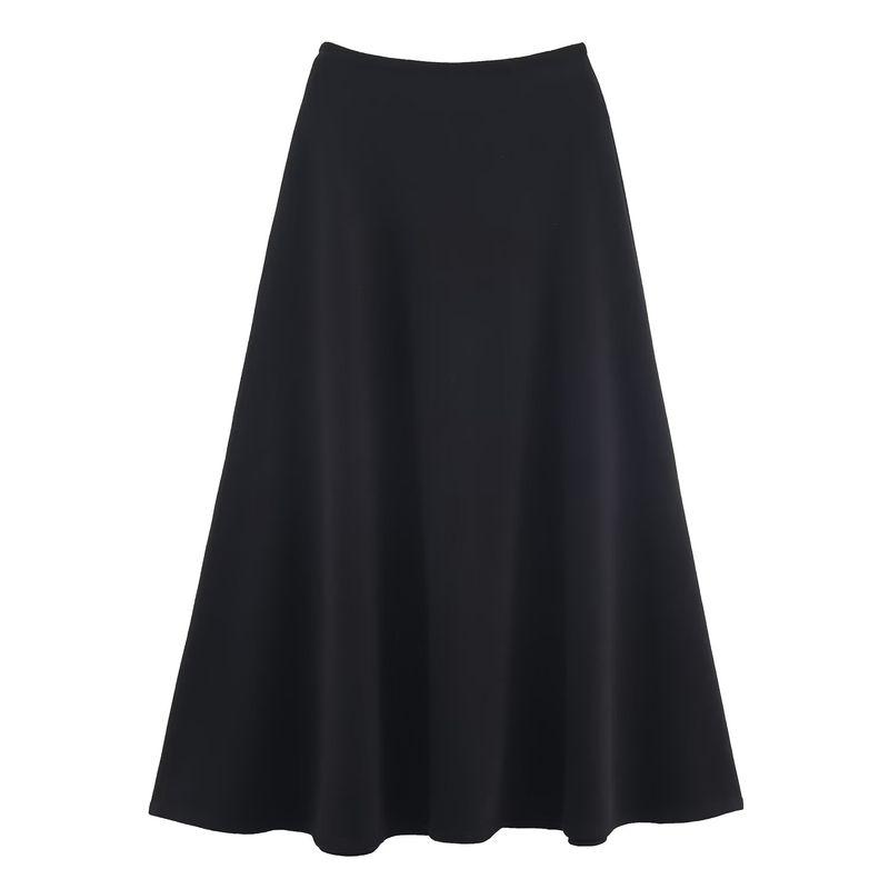 Za Export New Arrival Women's Clothing ZR Fashion Style Fashion Woolen Elastic Waist Big Hem Umbrella Skirt Long Skirt