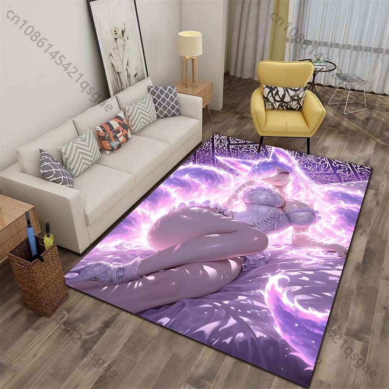 

Ethereal fox girl luminous tails corset night Print Carpet for Living Room Bedroom Sofa Home Decor Non-slip Mat Luxury Gift 40x60cm