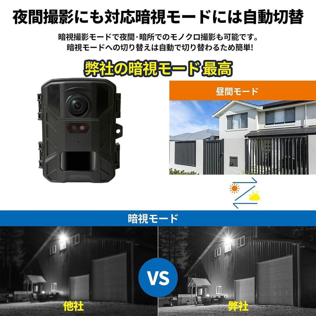 SUNTEK Security Camera Trail Camera Motion Detection Camera 4K 50MP Compatible Compact Outdoor Surveillance Camera Infrared LED Night Vision Camera